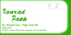 konrad papp business card