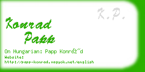 konrad papp business card